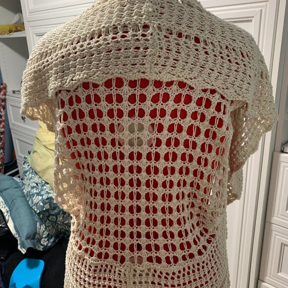 Cato Woman Crochet Shrug Plus Size - Picture 5 of 5